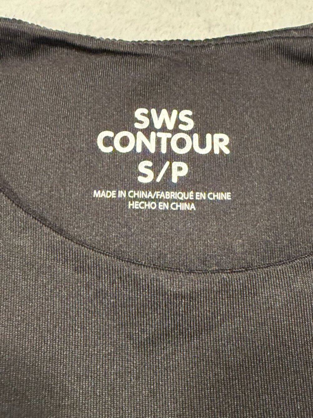 Cropped SWS Contour black long sleeved fitted top, S - Picture 2 of 7